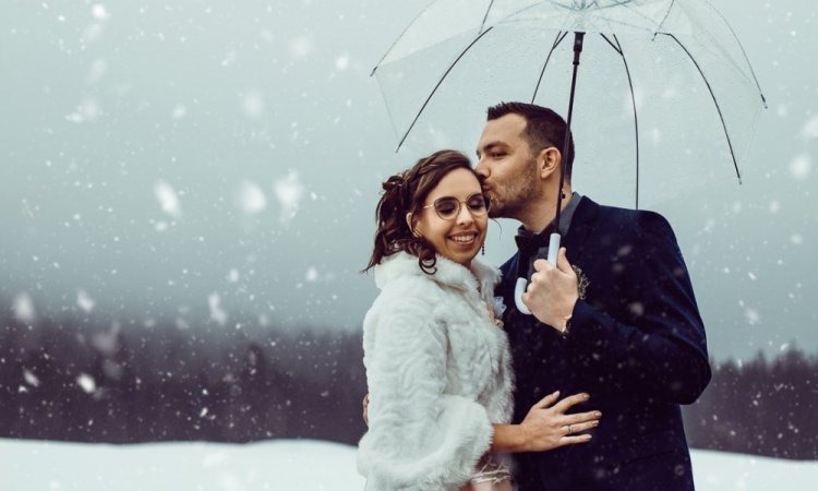  Photographe de mariage hivernal en Franche Comté